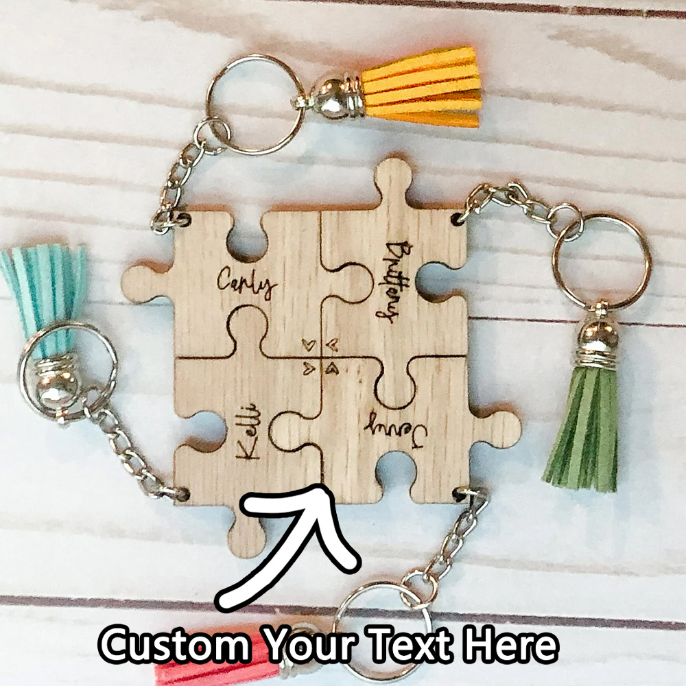 Woodworking Jobs - Aangepaste sleutelhanger - gepersonaliseerde PMMA puzzelvorm