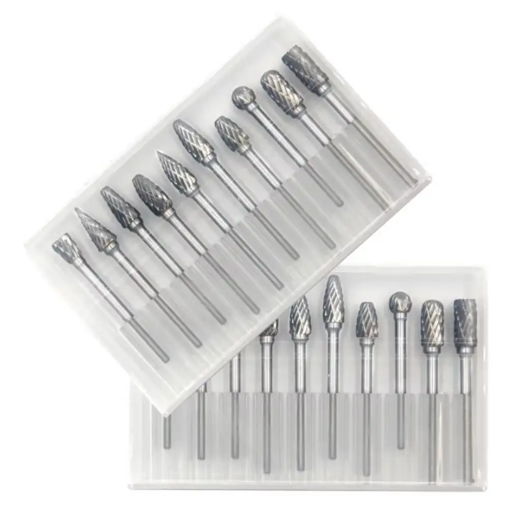 Woodworking Equipment - 10-delige set hardmetalen freesjes, 3mm schacht,