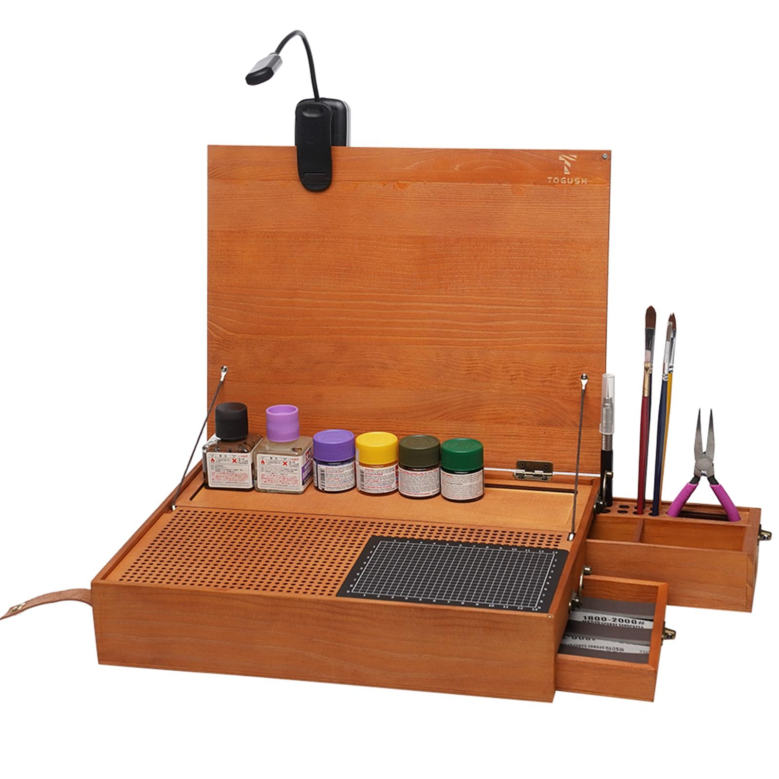 Woodworking Shop - Hobbywerktafel voor modelbouw, draagbare organizer met