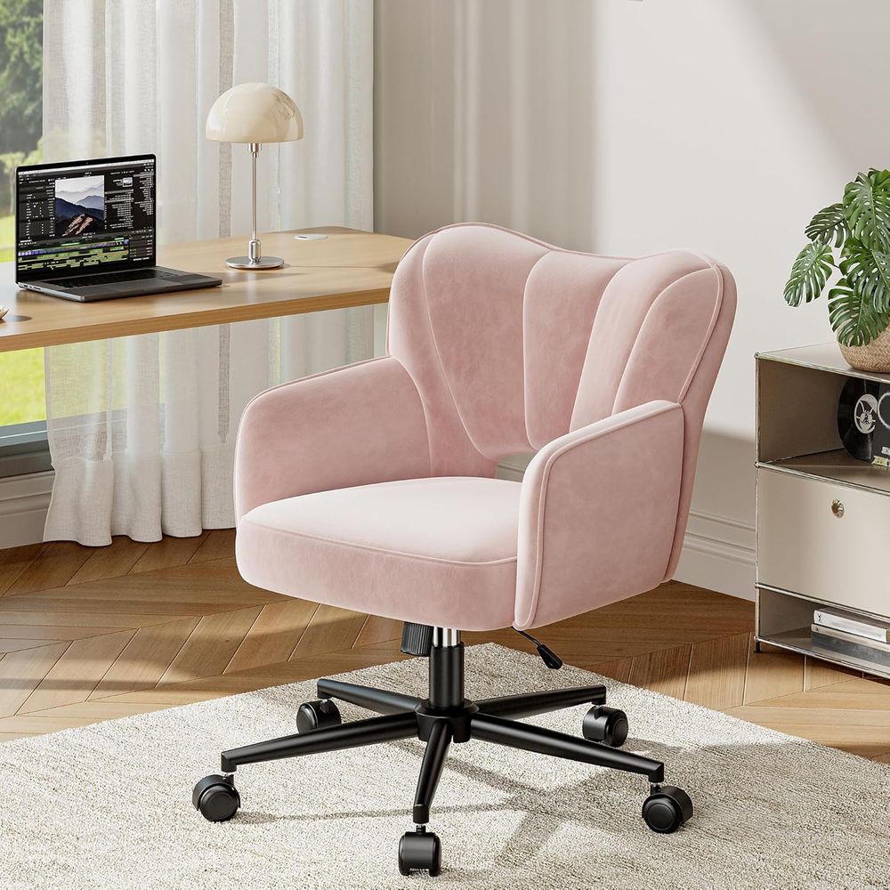 Woodworking Desk Chair - In hoogte verstelbare roze bureaustoel met