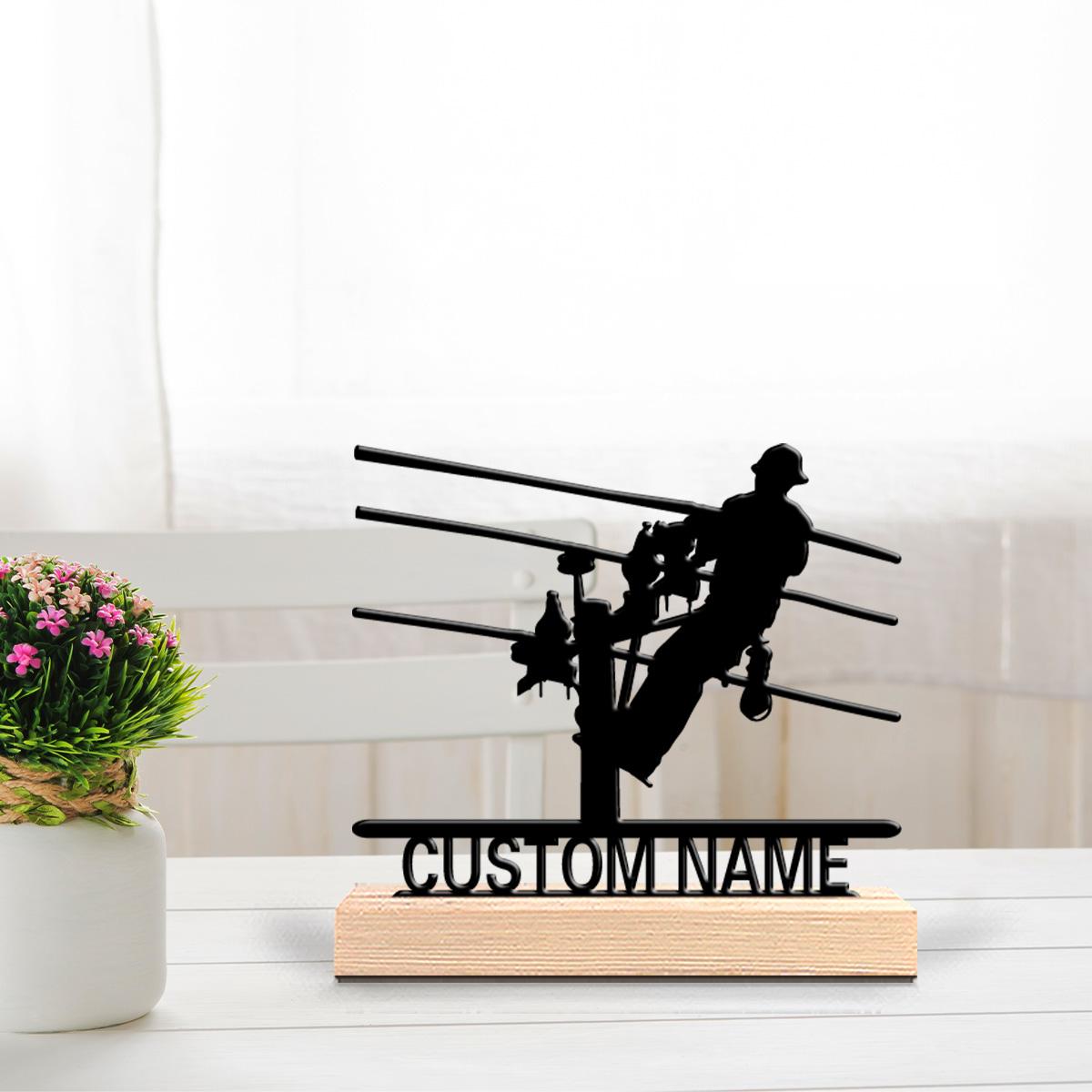 Woodworking Jobs - 1 stuk stijlvolle gepersonaliseerde elektricien metaal