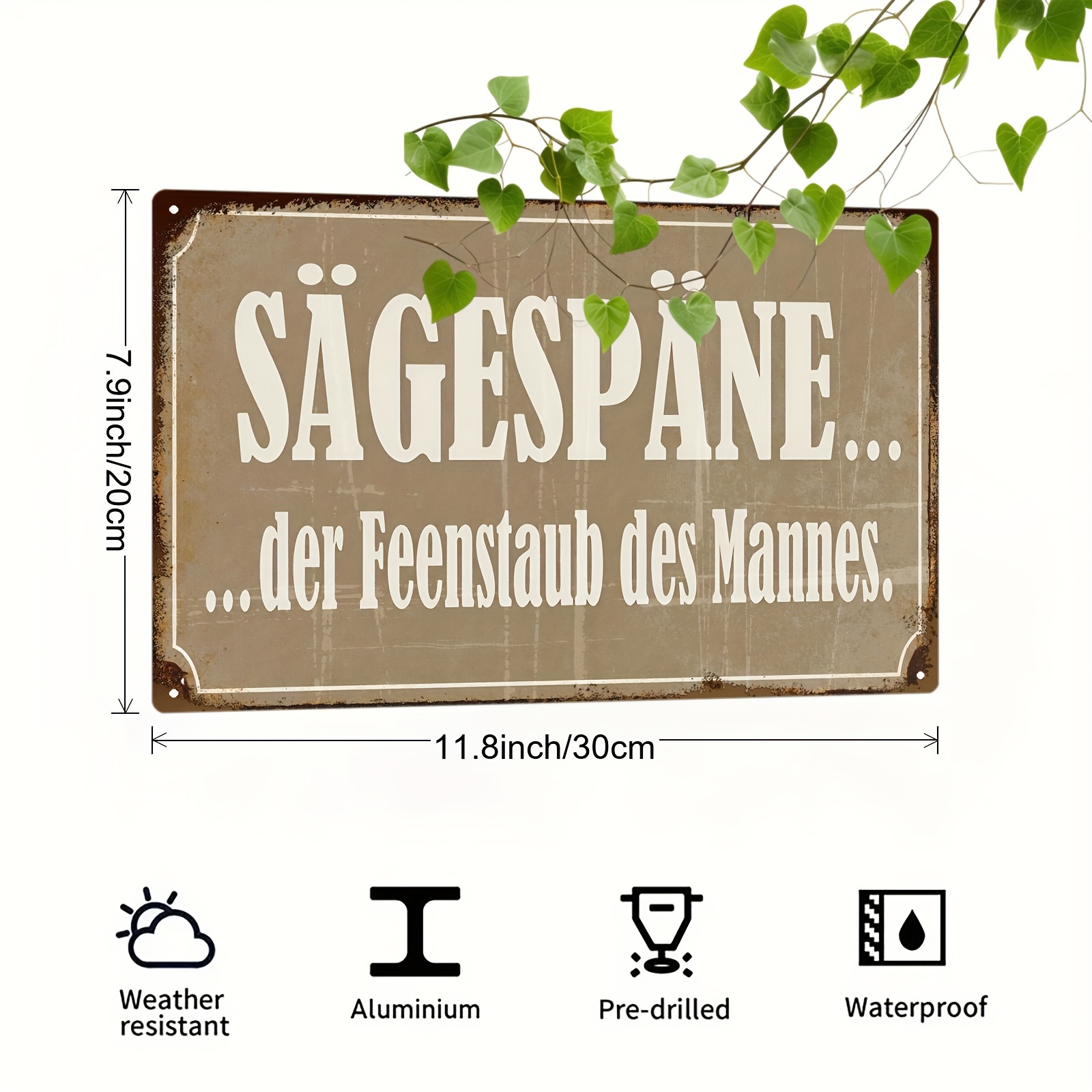 Vintage metalen bord met tekst - Woodworking Quotes Funny recensie en prijs
