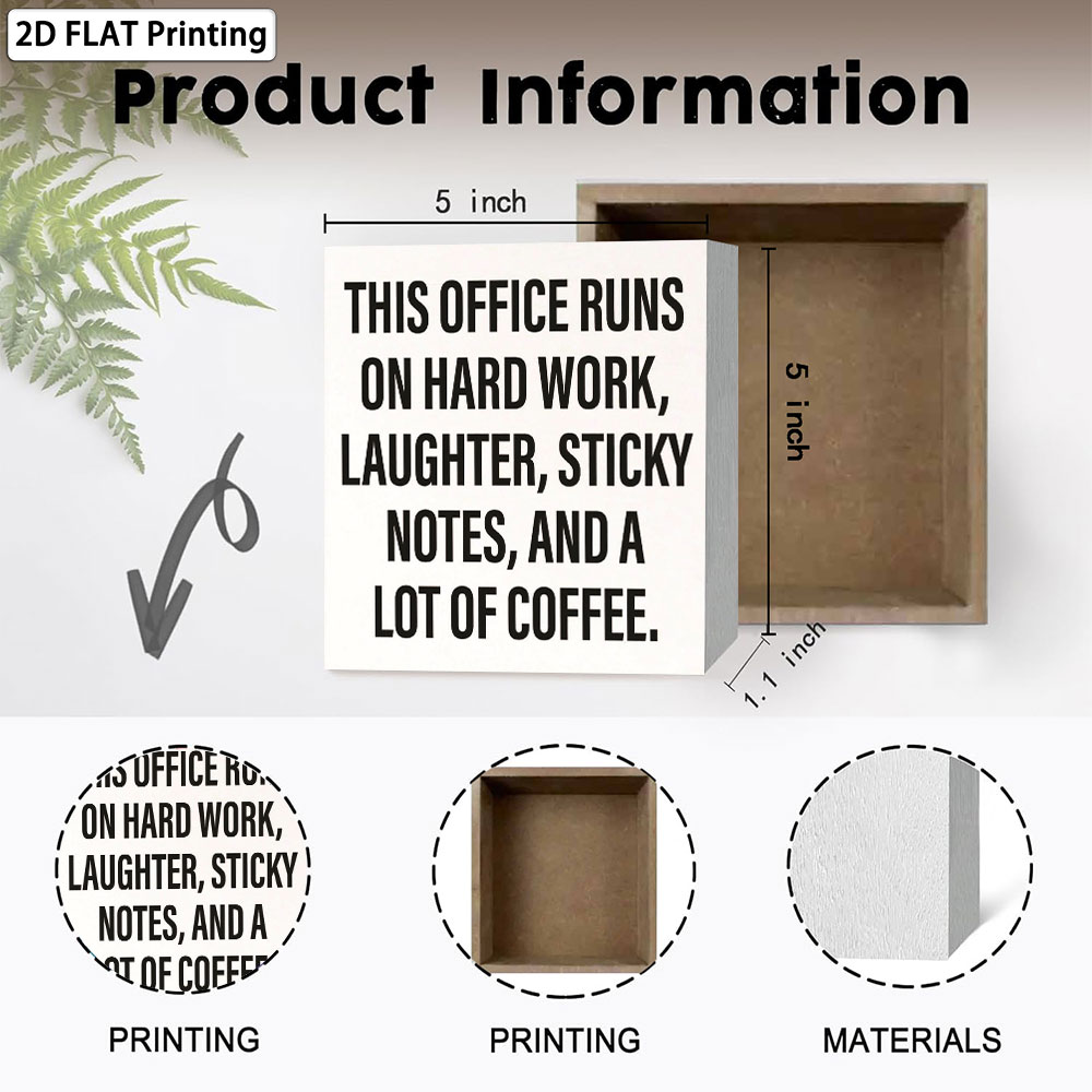 Kantoor Koffie Quote Box Bord  - Woodworking Quotes Funny recensie en prijs