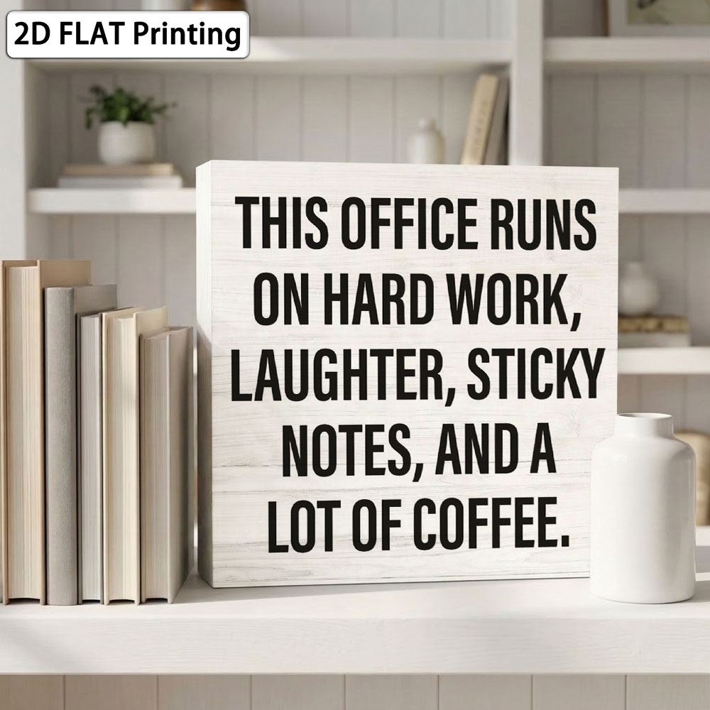 Kantoor Koffie Quote Box Bord  - Woodworking Quotes Funny recensie en prijs